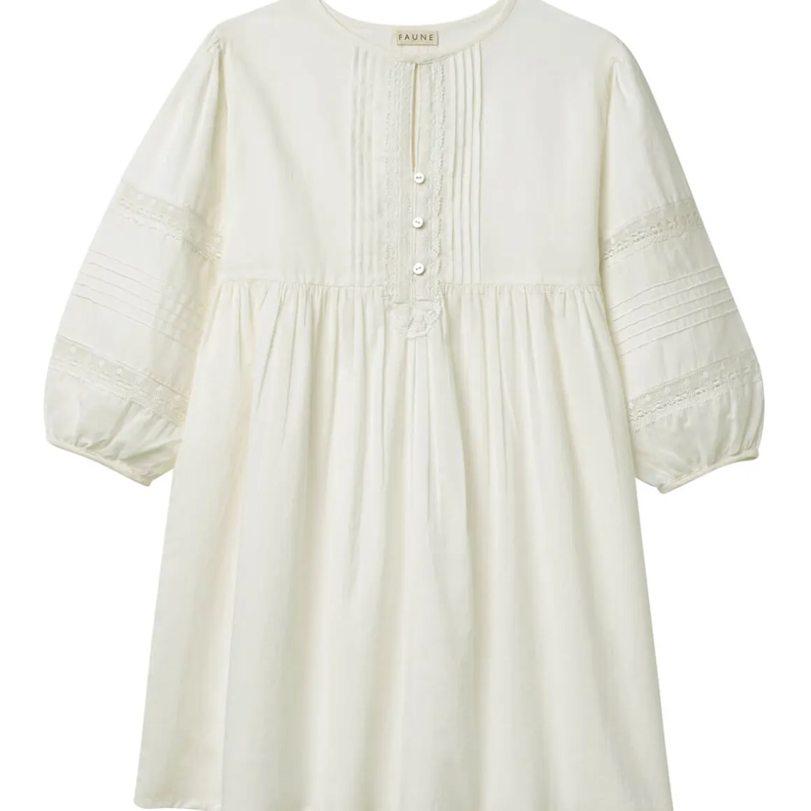 The Maple Dress in Vintage White by Faune