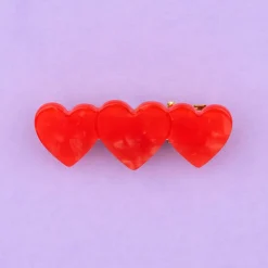 Three Hearts Hair Clip by Coucou Suzette