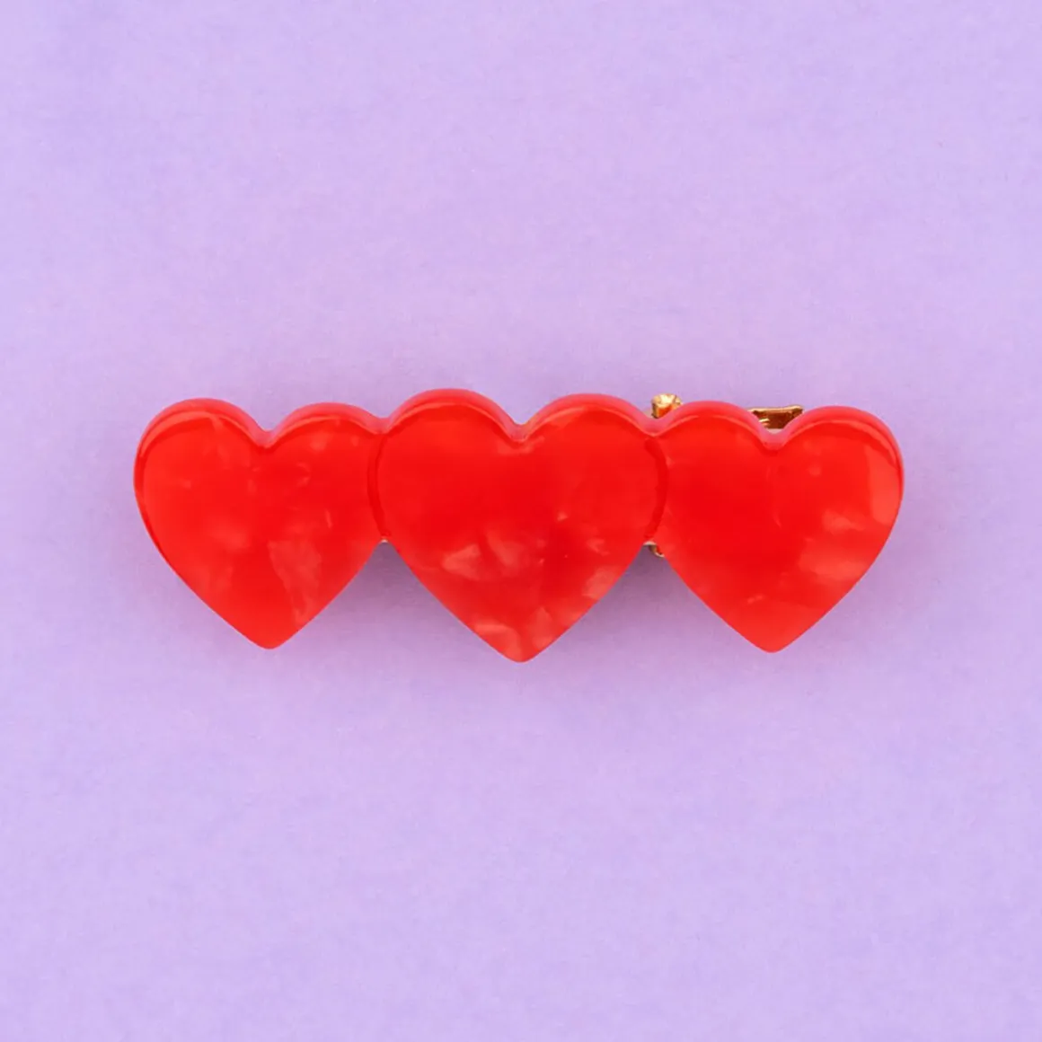Three Hearts Hair Clip by Coucou Suzette