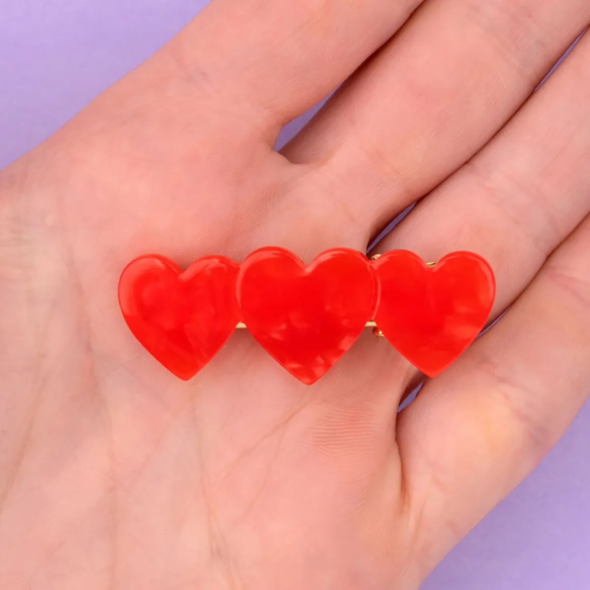 Three Hearts Hair Clip by Coucou Suzette