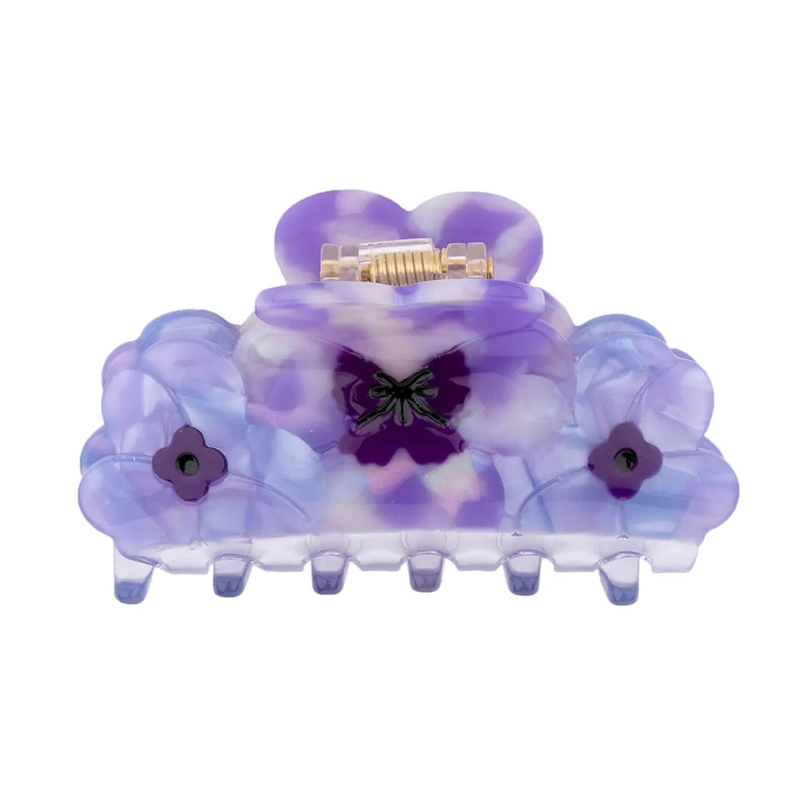 Three Pansies Hair Claw by Coucou Suzette