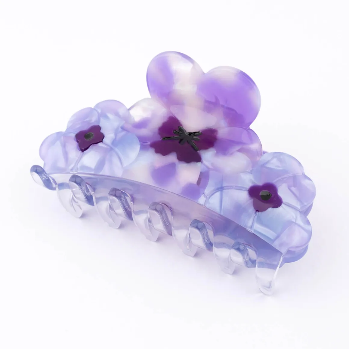 Three Pansies Hair Claw by Coucou Suzette