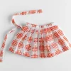 Tie Skirt in Poppy Check by Polka Dot Club