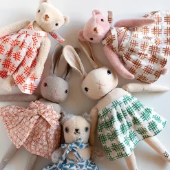 Tie Skirt in Poppy Check by Polka Dot Club