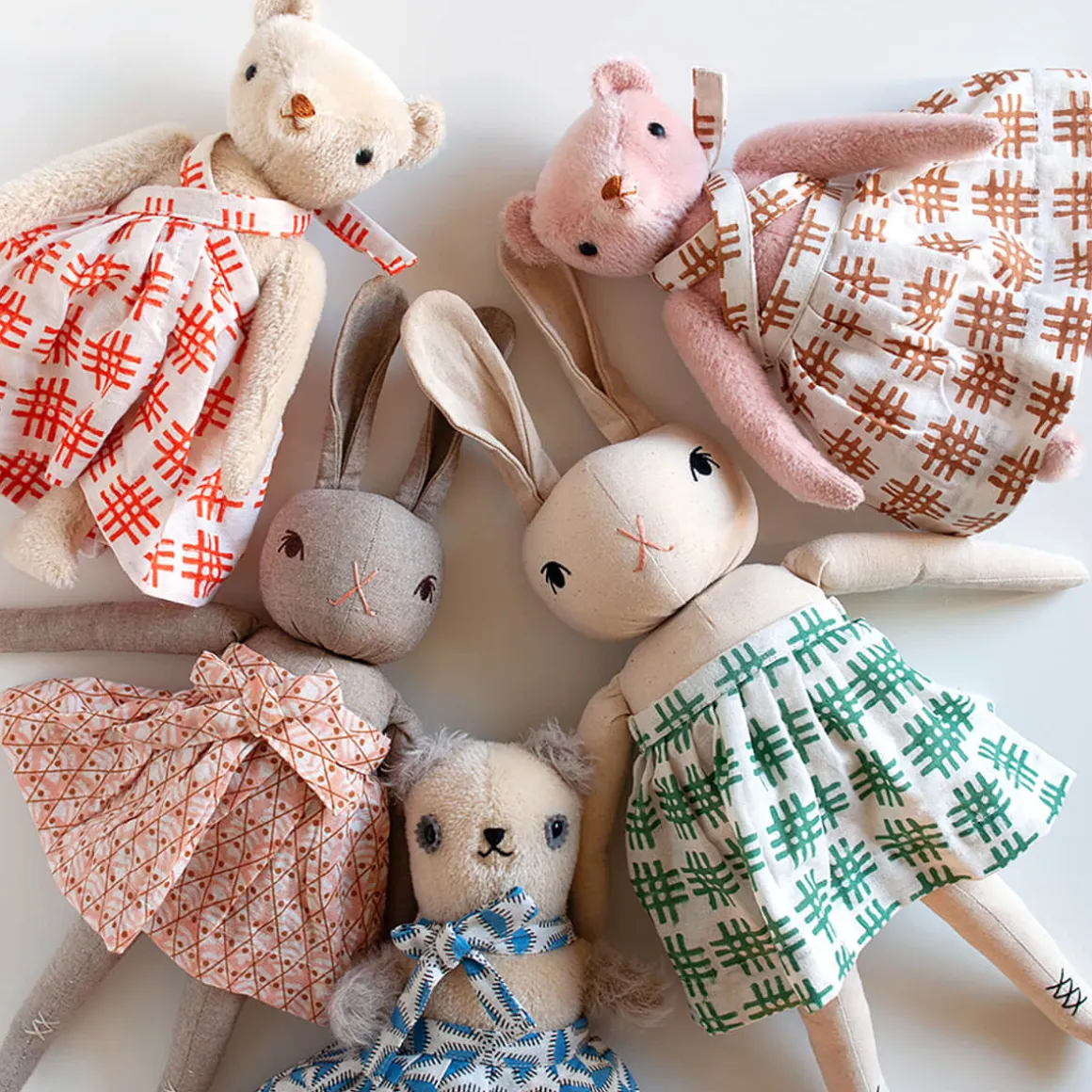 Tie Skirt in Poppy Check by Polka Dot Club