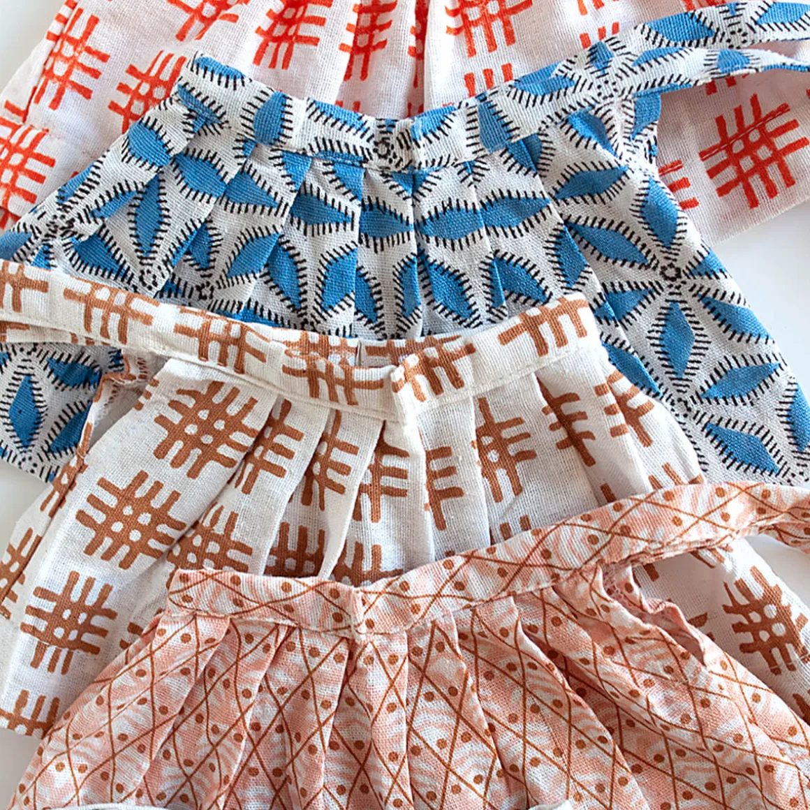 Tie Skirt in Poppy Check by Polka Dot Club