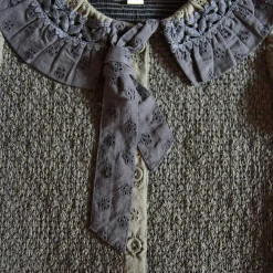 Tie Tunique in Khaki Green Broderie Anglaise by Bonjour