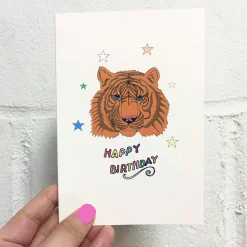 Tiger Birthday Greetings Card by Rosie Wonders