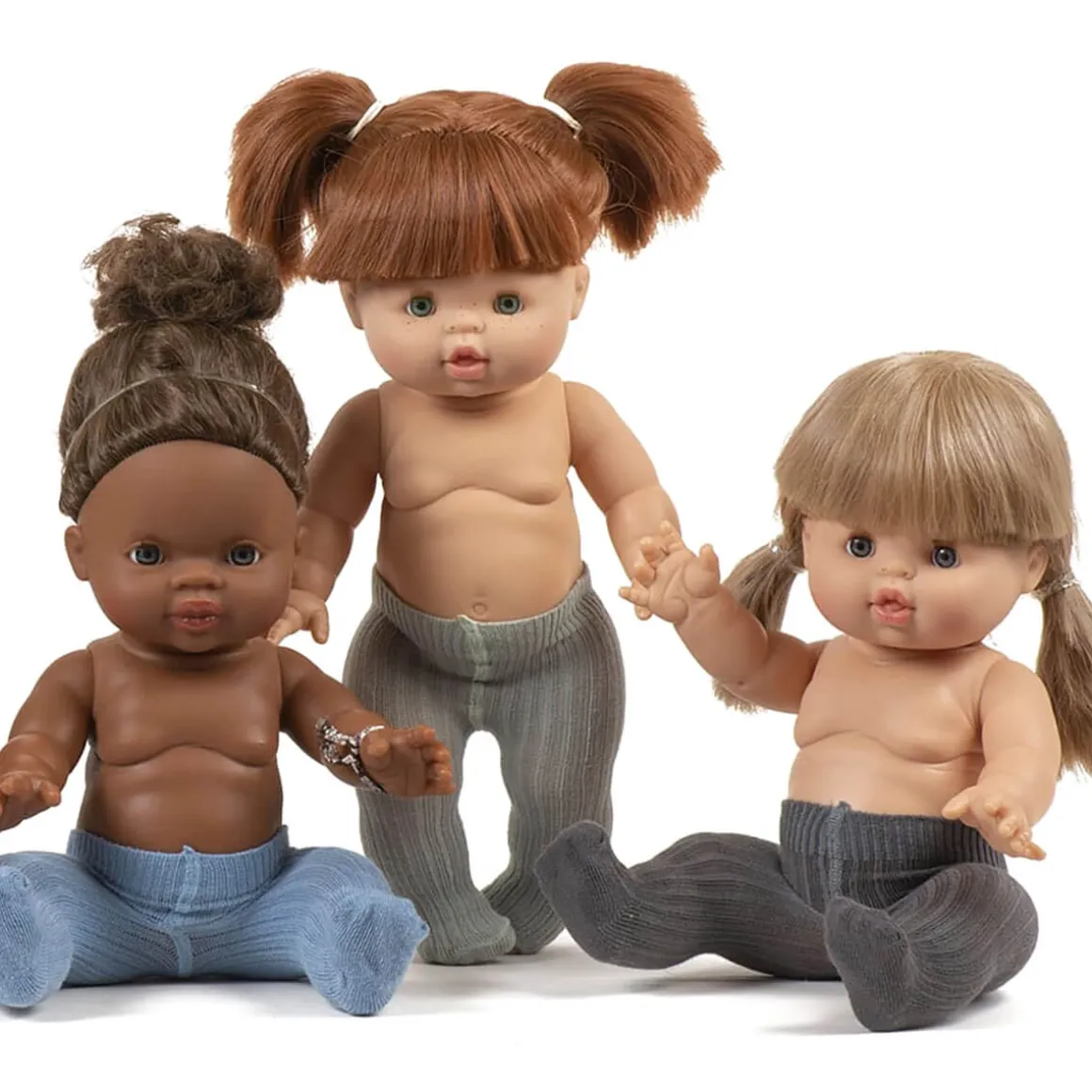 Tights (28cm & 34cm Doll) in Gris Galet / Beurre Sale by Minikane X Collegien