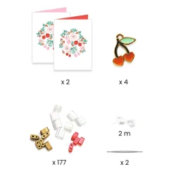 Tila And Cherries You And Me Twin Bracelets Craft Kit by Djeco