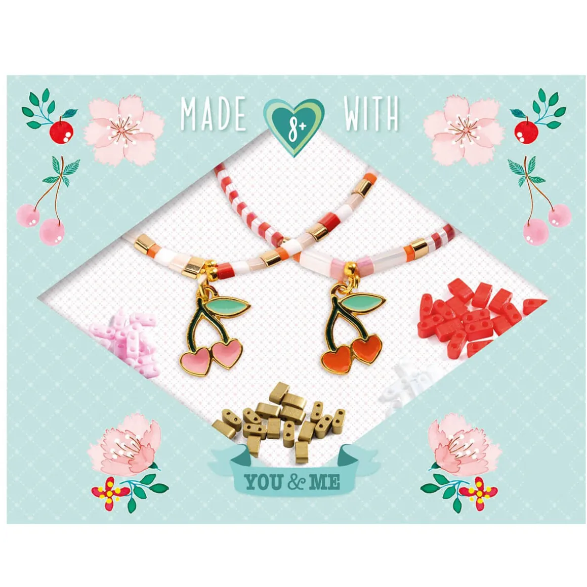 Tila And Cherries You And Me Twin Bracelets Craft Kit by Djeco
