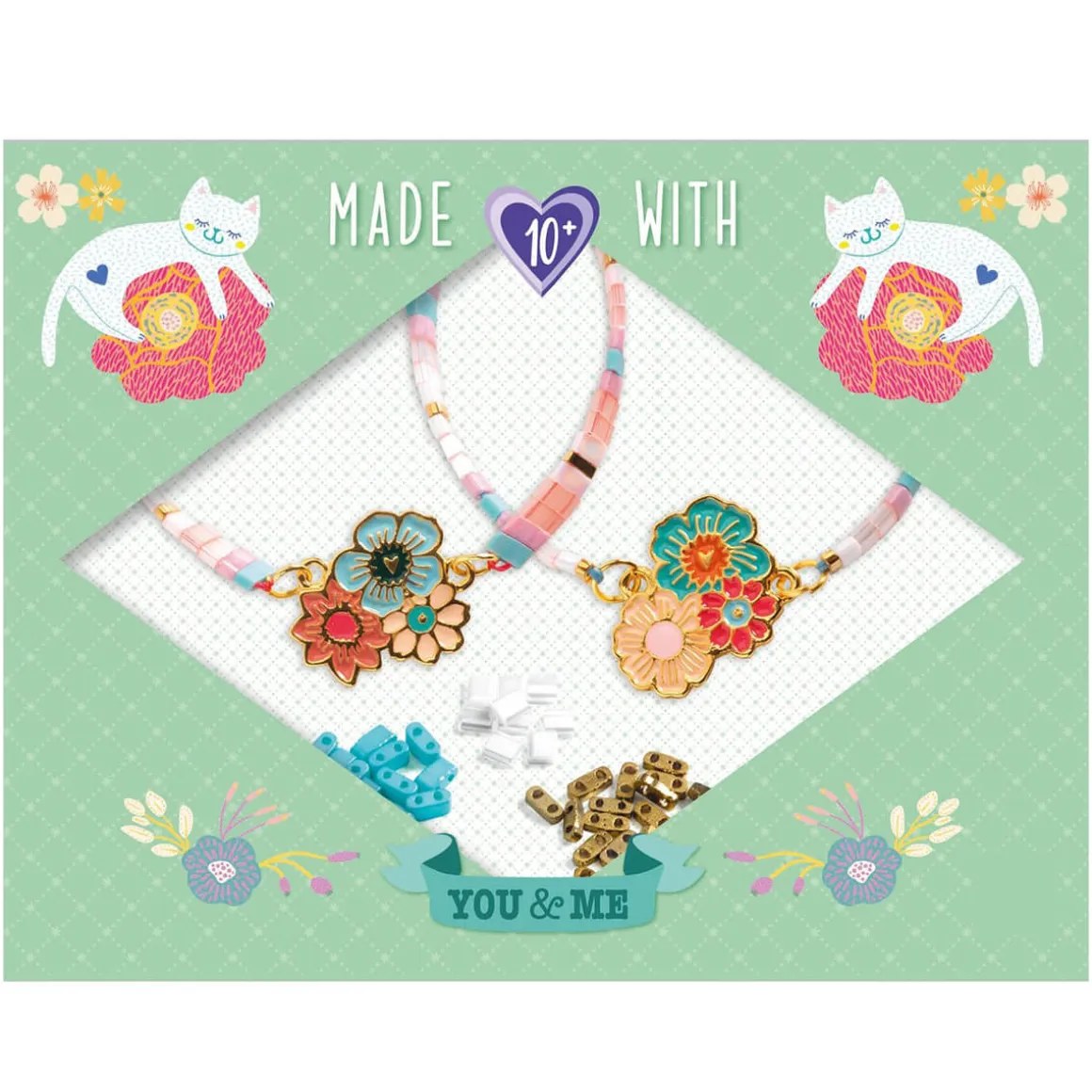 Tila And Flowers You And Me Twin Bracelets Craft Kit by Djeco