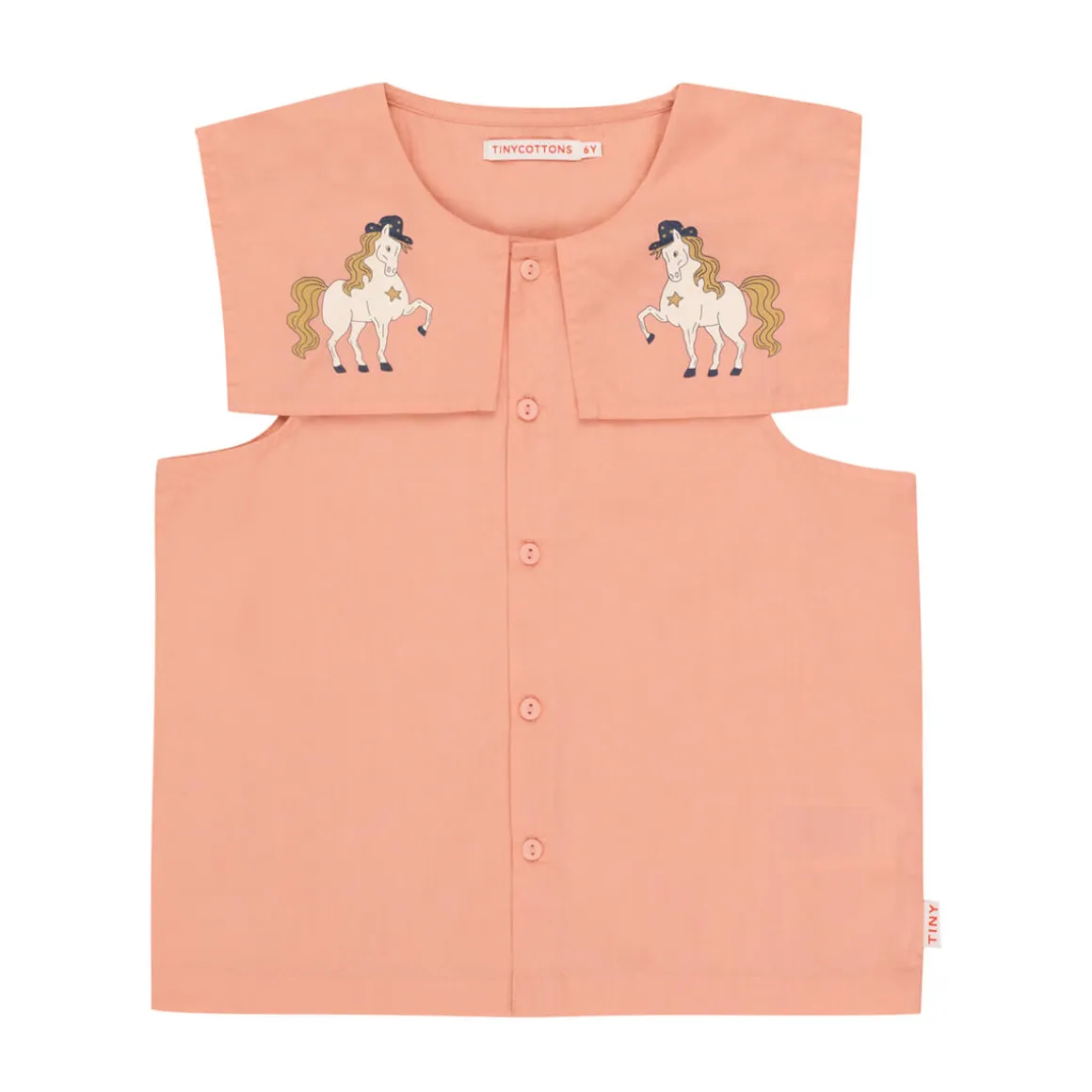 Tinyville Blouse in Papaya by Tinycottons