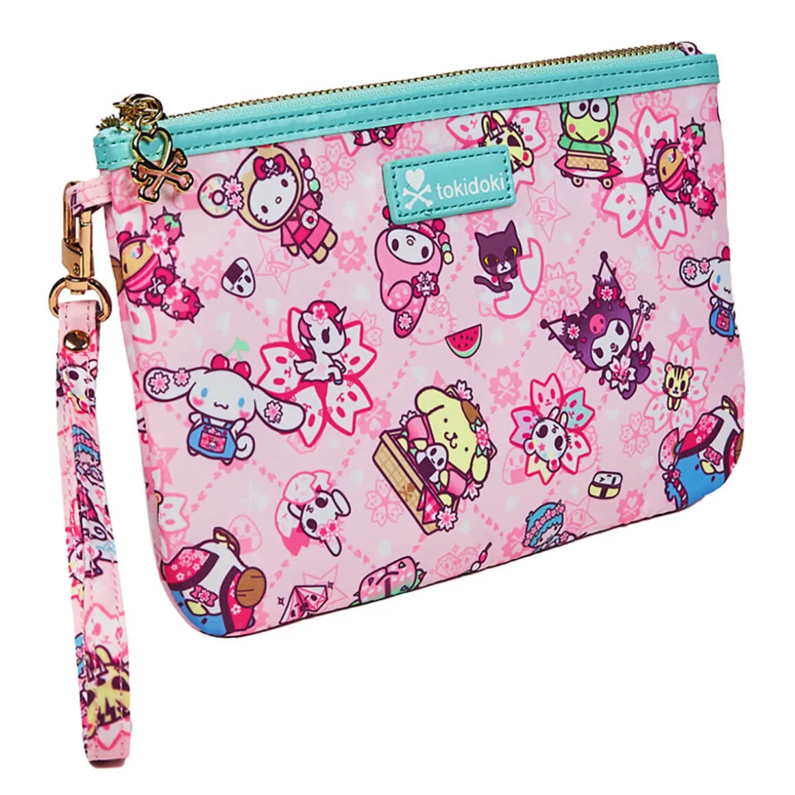 Tokidoki x Hello Kitty and Friends Sakura Festival Zip Pouch Wristlet by Tokidoki