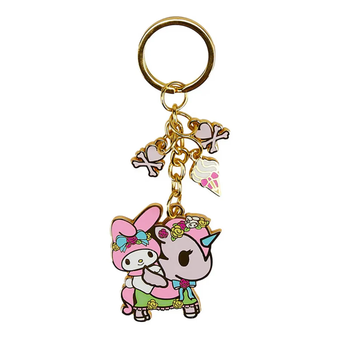 Tokidoki X Kuromi & My Melody Garden Party Enamel Charm Keyring by Tokidoki