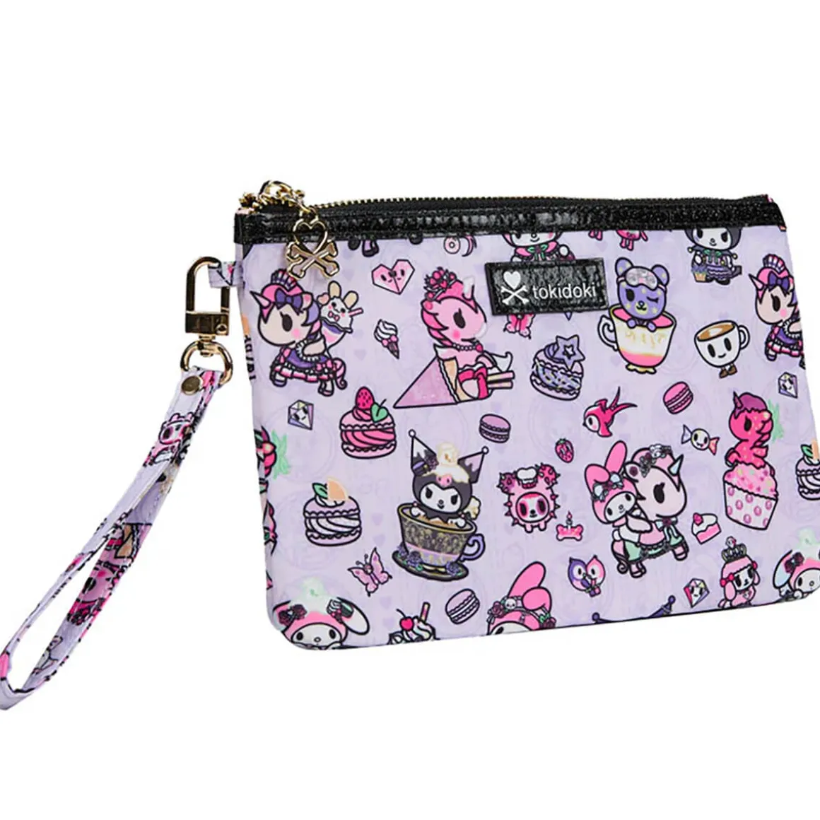 Tokidoki x Kuromi & My Melody Garden Party Zip Pouch Wristlet by Tokidoki