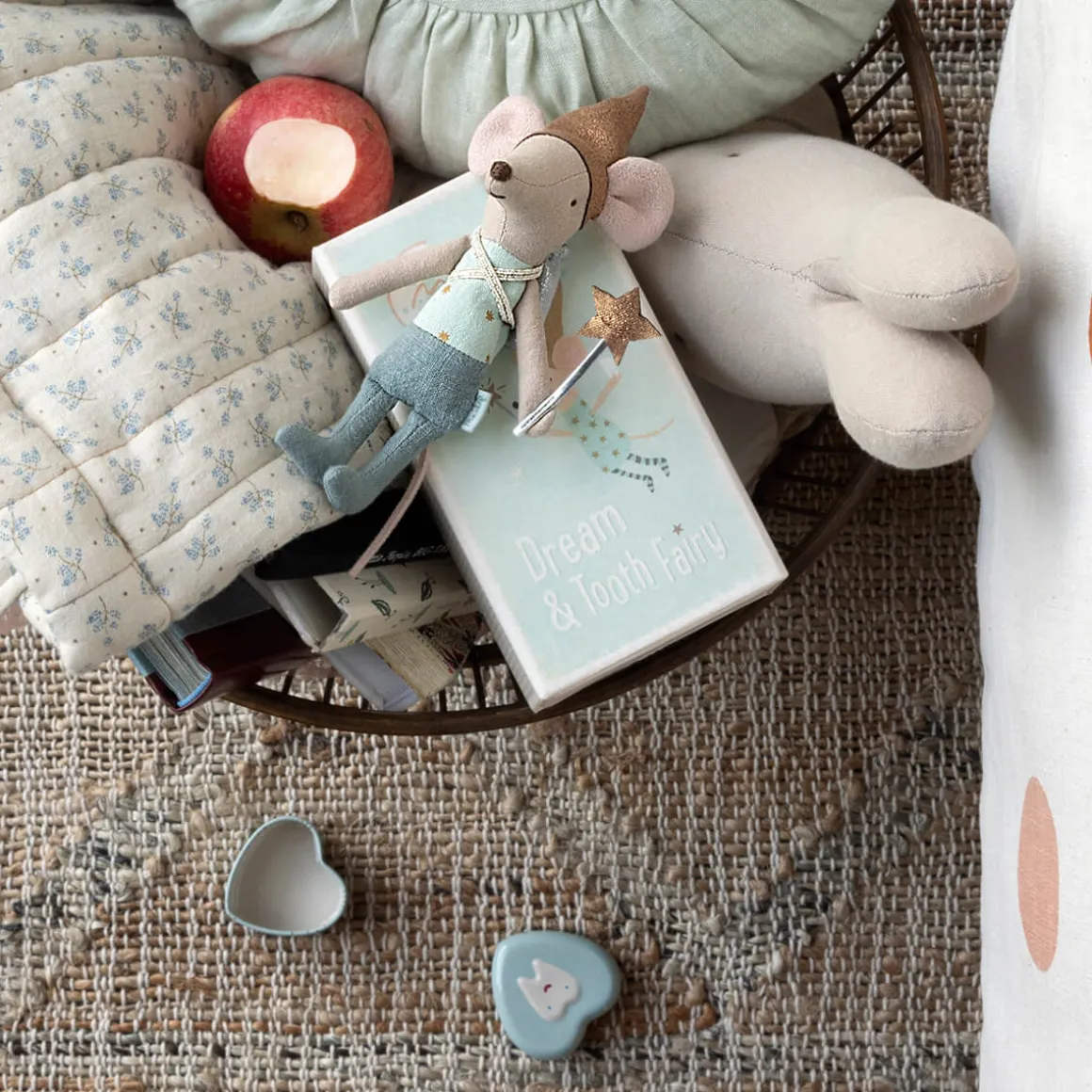 Tooth Fairy Mouse In Matchbox in Blue by Maileg