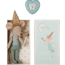 Tooth Fairy Mouse In Matchbox in Blue by Maileg