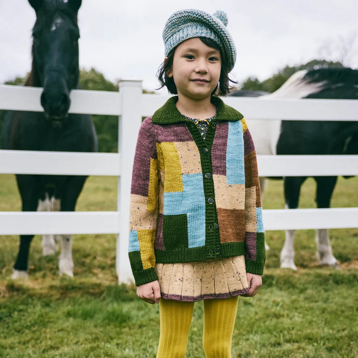 Topo Motley Cardigan in Leaf by Misha & Puff