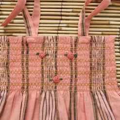 Top & Shorts Set in Pink Transat Stripe by Bonjour