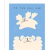 To The Best Dad Greetings Card by Odile Ferraille for Wrap