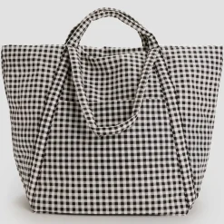 Travel Cloud Bag in Black And White Gingham by Baggu