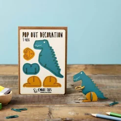 T Rex Pop Out Decoration And Greetings Card by The Pop Out Card Company