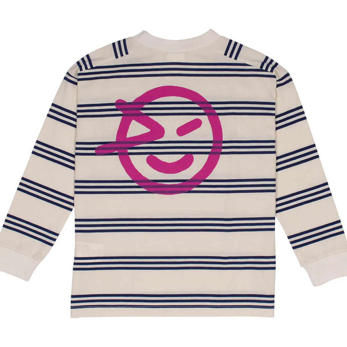 Triple Stripe Tee in Ecru / Magenta by Wynken