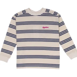 Triple Stripe Tee in Ecru / Magenta by Wynken