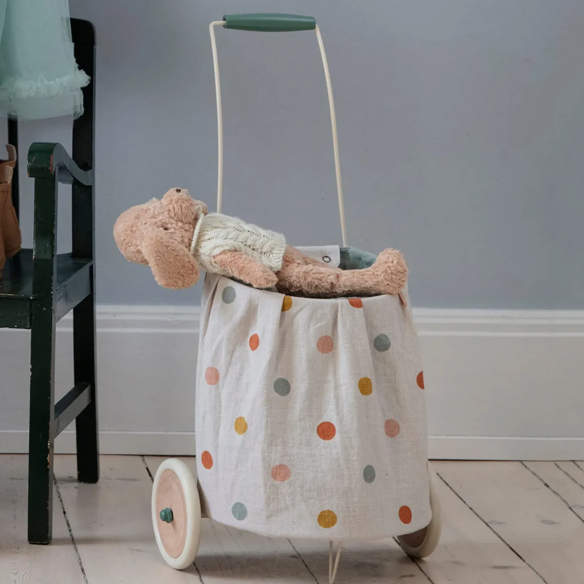 Trolley in Blue Multi Dots by Maileg