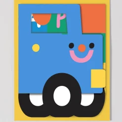 Truck Fold Out Birthday Greetings Card by Susie Hammer for Wrap