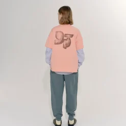 T-Shirt in Peach Bud by Main Story