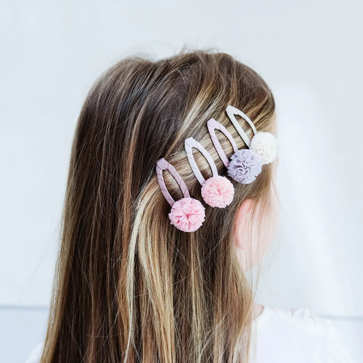Tulle Pom Pom Clic Clac Hair Clips by Mimi & Lula