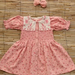Tunique With Hair Clip in Rosa Bloom Print Denim by Bonjour