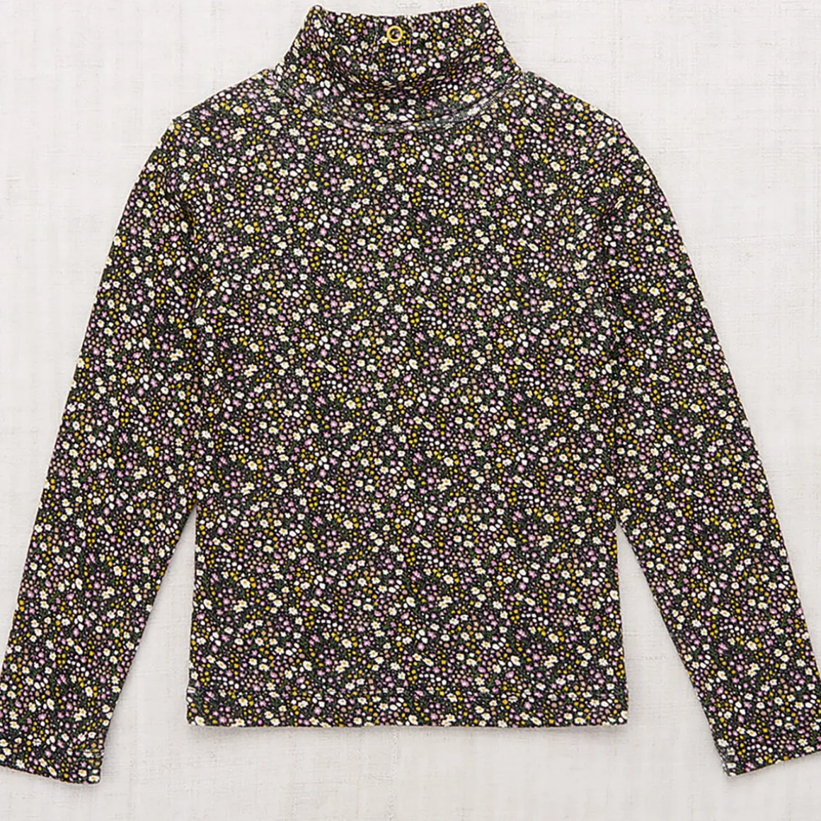 Turtleneck in Carbon / Periwinkle Mini Floral by Misha & Puff