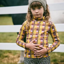 Turtleneck in Plum Watercolour Plaid by Misha & Puff