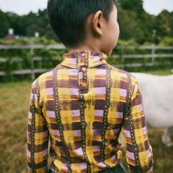Turtleneck in Plum Watercolour Plaid by Misha & Puff