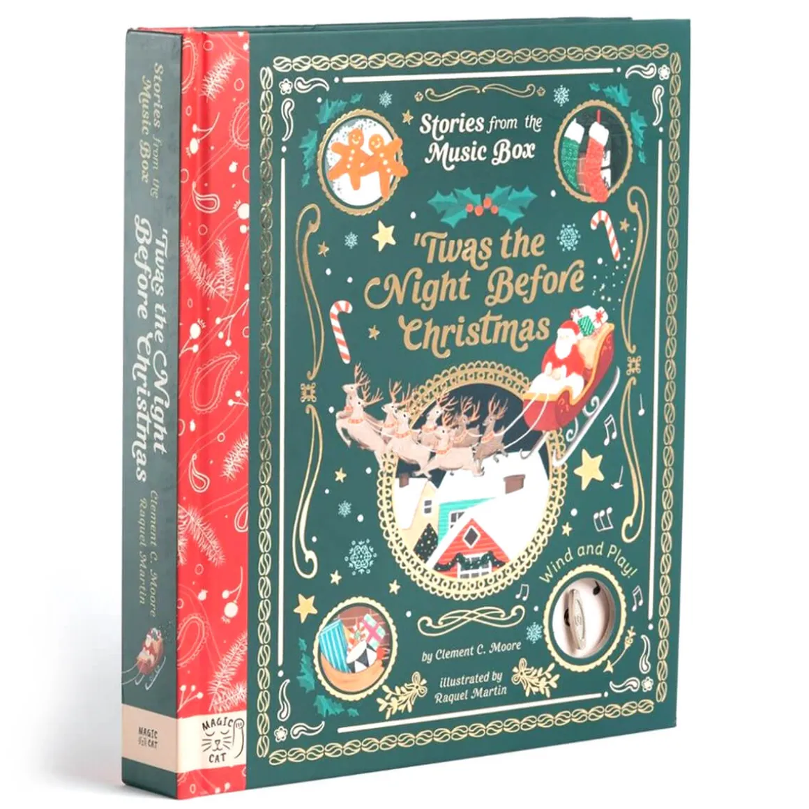 Twas The Night Before Christmas Music Box Story Book by Clement C. Moore & Raquel Martin