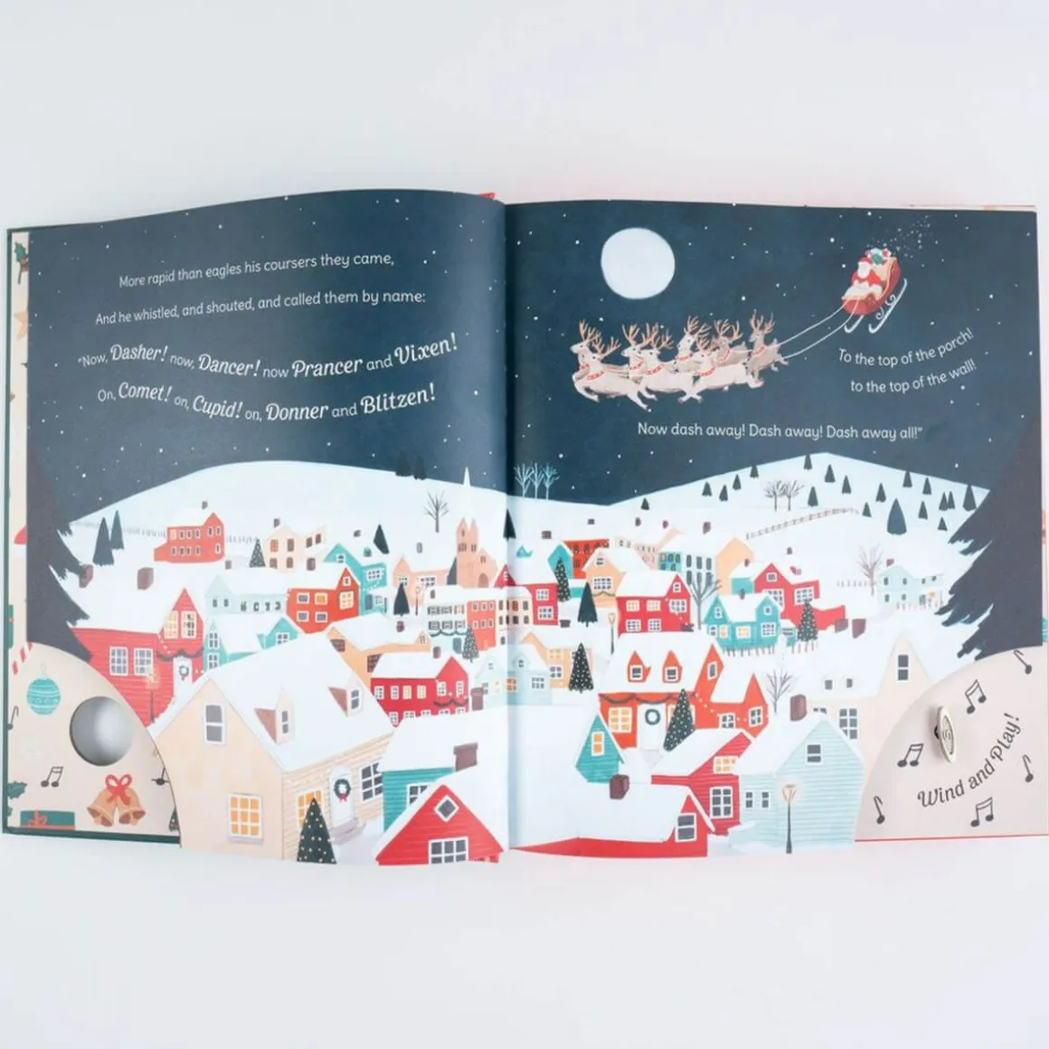 Twas The Night Before Christmas Music Box Story Book by Clement C. Moore & Raquel Martin