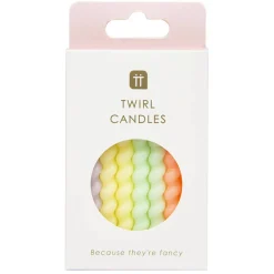 Twirl Birthday Candles in Pastel by Talking Tables