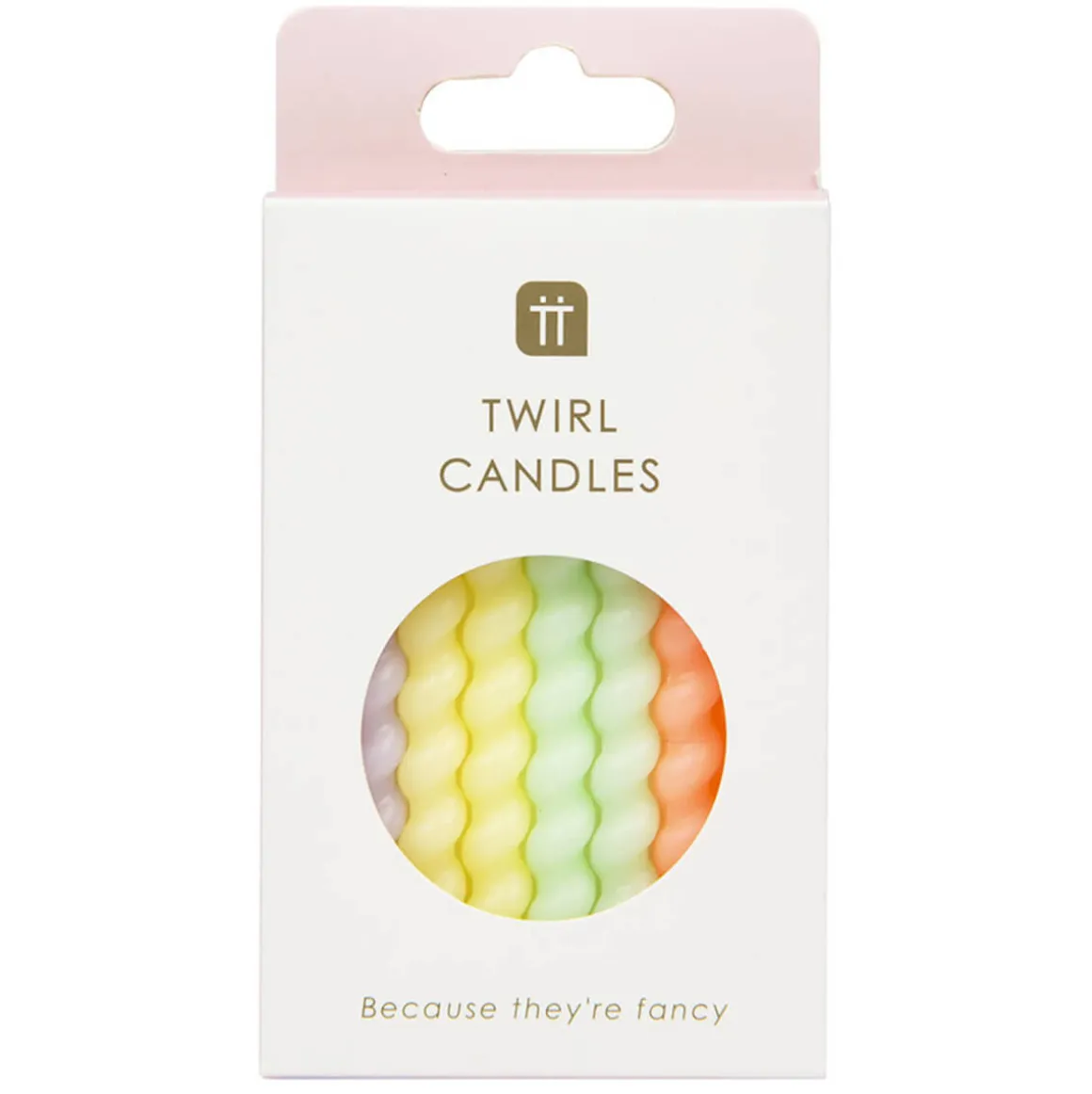 Twirl Birthday Candles in Pastel by Talking Tables