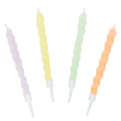 Twirl Birthday Candles in Pastel by Talking Tables