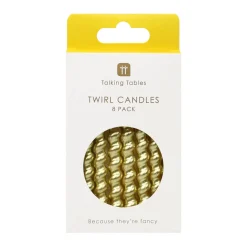 Twirl Gold Candles by Talking Tables