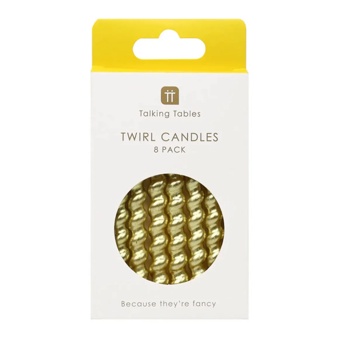Twirl Gold Candles by Talking Tables