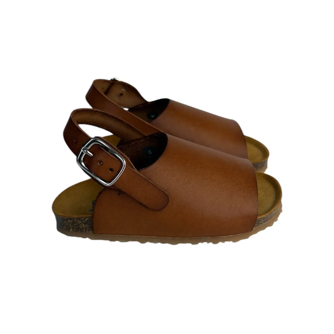 Two Con Me Open Clog Sandals in Cuoio Brown by PèPè