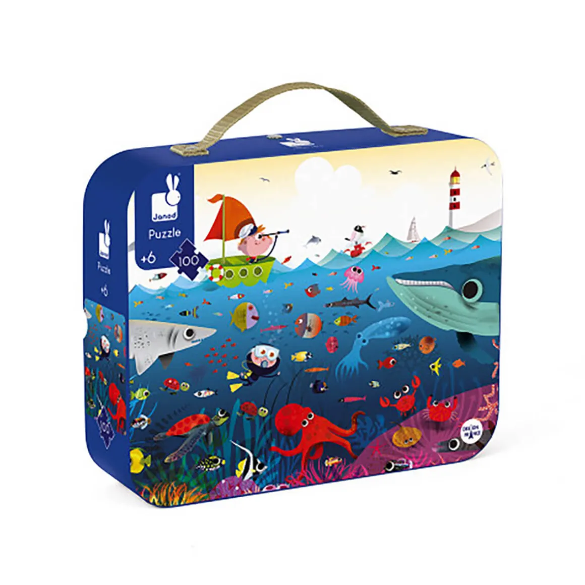 Underwater World 100 Piece Jigsaw Puzzle In Carry Case by Janod