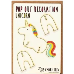 Unicorn Pop Out Decoration And Greetings Card by The Pop Out Card Company