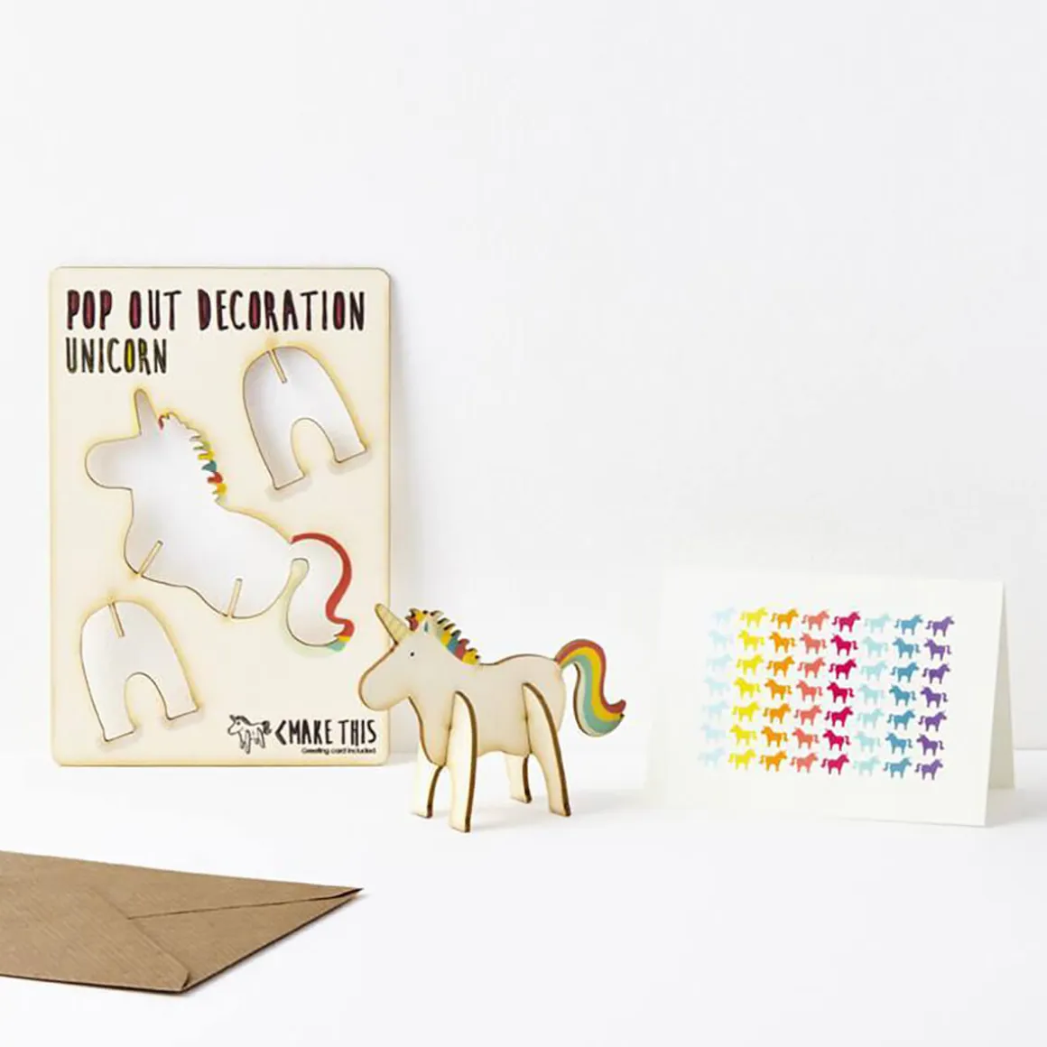 Unicorn Pop Out Decoration And Greetings Card by The Pop Out Card Company