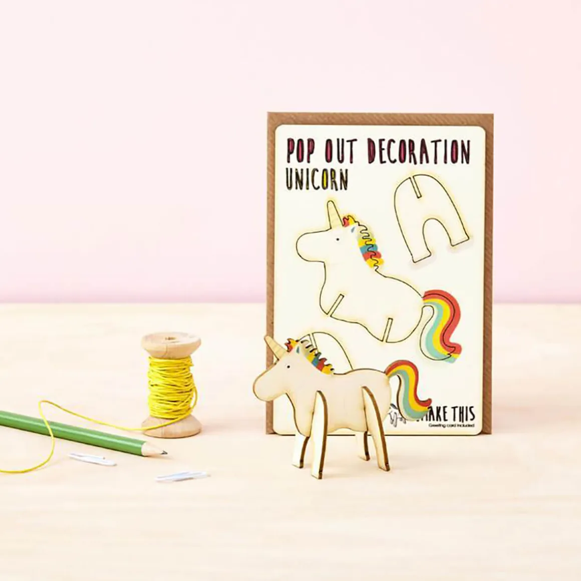 Unicorn Pop Out Decoration And Greetings Card by The Pop Out Card Company