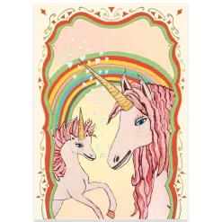 Unicorns And Rainbows Greetings Card by Wildflower Cards